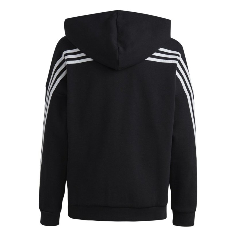 adidas Future Icons 3-Stripes Full-Zip Hooded Track Top Black/White