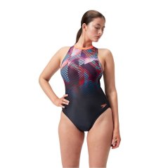 Speedo Women's One Piece Swimsuit Black/Red