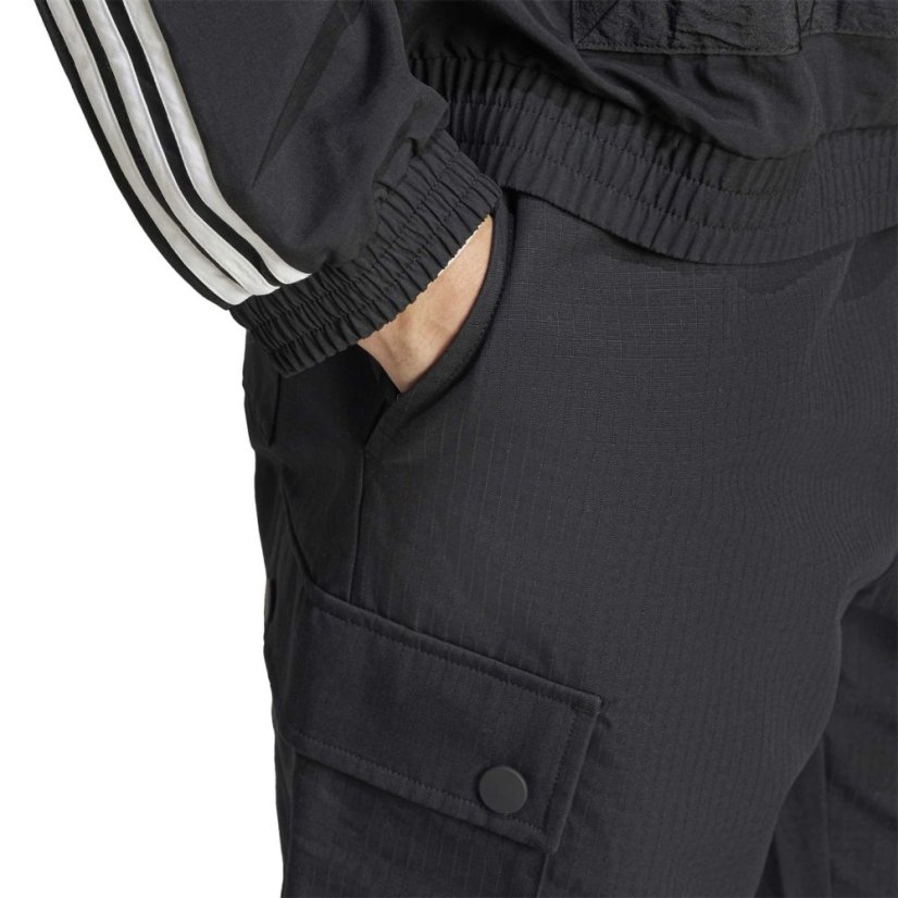 adidas Men's Script Cargo Tracksuit Bottom Black
