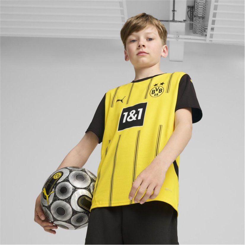 Puma Borussia Dortmund Home Shirt 2024 2025 Juniors Yellow