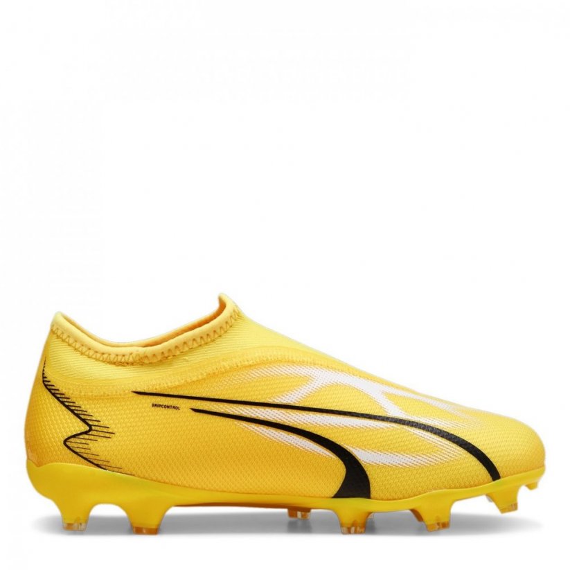 Puma Ultra Match Children's Football Boots Yellow/White