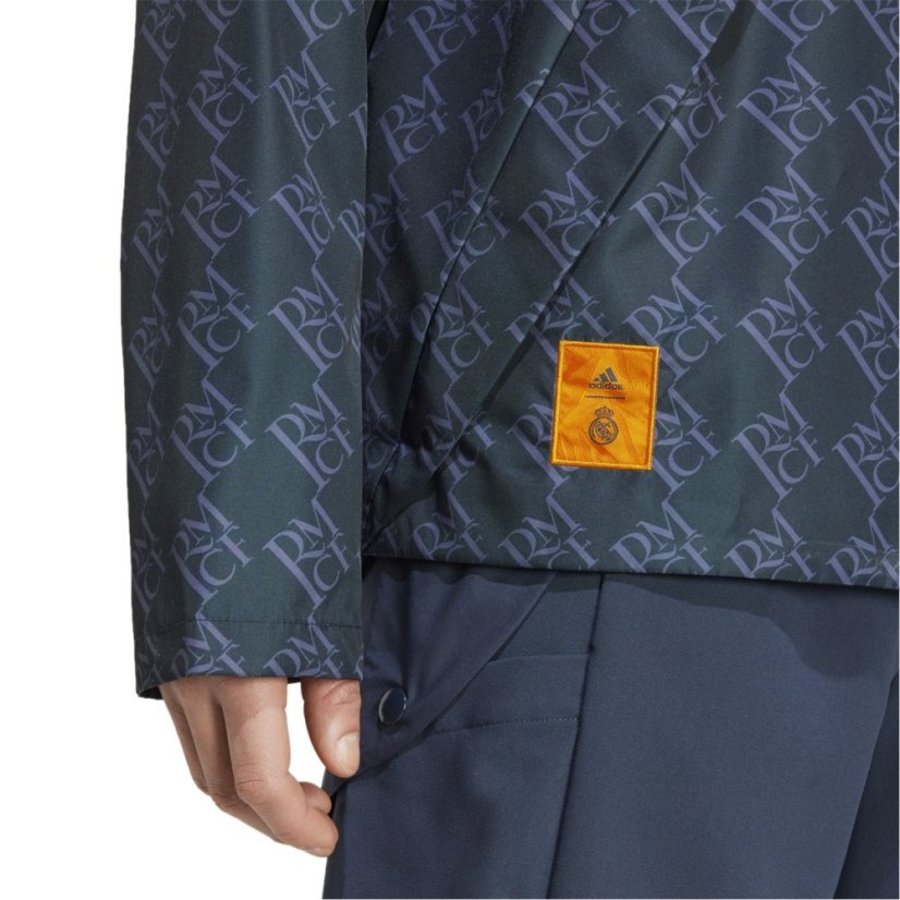 adidas Mens adidas Real Madrid SZN Rain Jacket 24/25 Night Navy