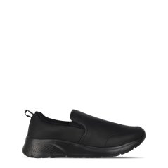 Slazenger Zeal Junior Boys Slip On Trainers Black Lth