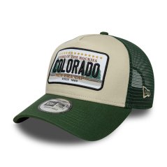 New Era A-Frame Licence Plate Cotton Trucker Cap Colorado Green