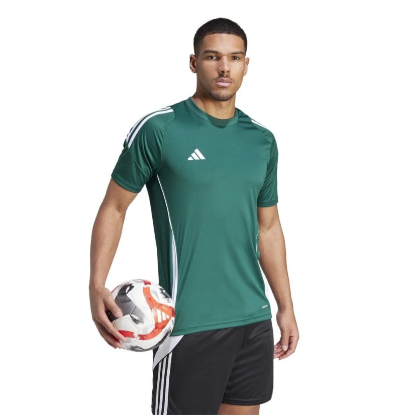 adidas Tiro 24 Training pánske tričko Drk Grn/Wht