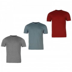 Donnay 3 Pack T Shirts Mens Burg/StBlu/Char