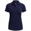 Under Armour Playoff Short Sleeve Polo Womens Midnight Navy