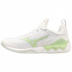 Mizuno Wave Luminous 2 Netball Trainers White/Green