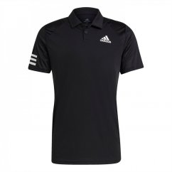 adidas Club 3 Stripe pánske polo tričko Black/White