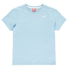 Slazenger Plain T Shirt Junior Boys Pastel Blue