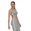 adidas 3-Stripes Crop Top With Removable Pads Grey Marl