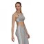 adidas Essentials 3-Stripes Crop Top With Removable Pads Grey Marl