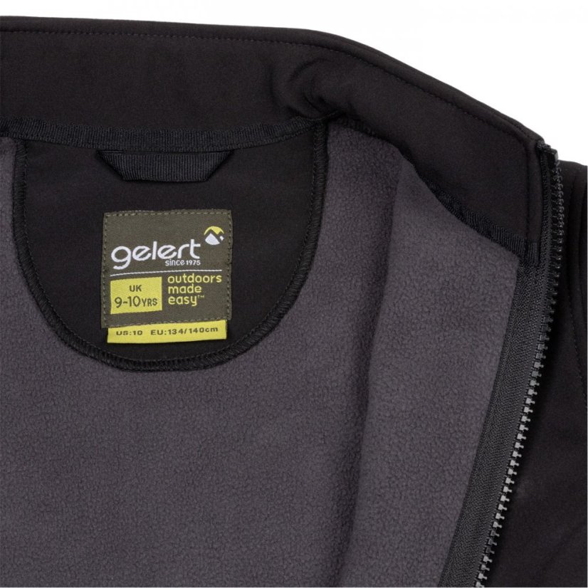 Gelert Kids' Long Sleeve Softshell Jacket Black