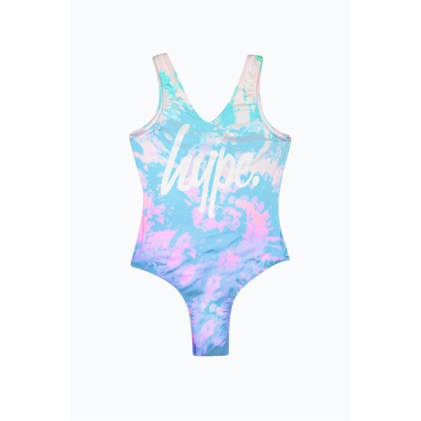 Hype Kids' Tie Dye One Piece Swimsuit Multi