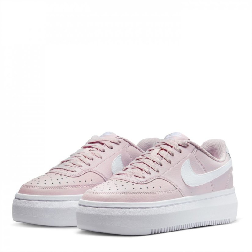 Nike Court Vision Alta Leather Womens Trainers Pink/White