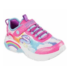 Skechers Rainbow Racer Girl's Trainers Pink/Multi