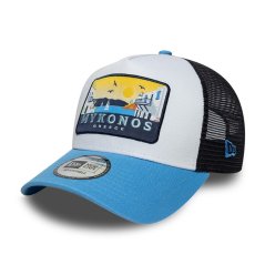 New Era Location Patch A-Frame Adjustable Trucker Cap NE Blue/White