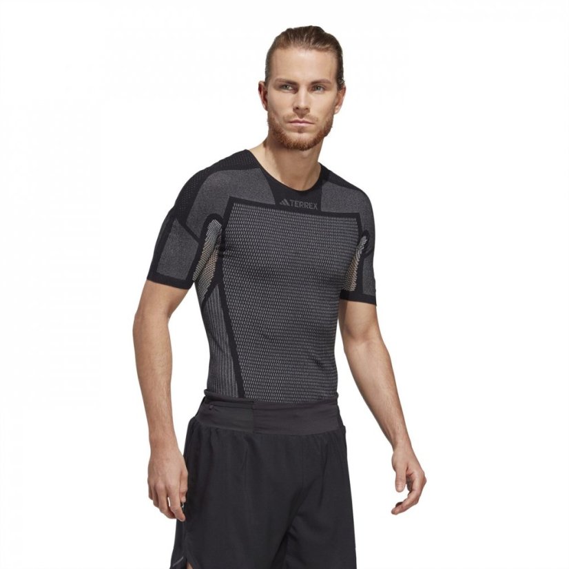 adidas Terrex DRYNAMO™ Short Sleeve Baselayer T Shirt Mens Black/ White