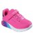 Skechers Kids' Gore & Strap Embossed Met Court Trainers Pink/Multi