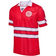 Hummel Denmark Retro Home Shirt 1988 Adults Red/White