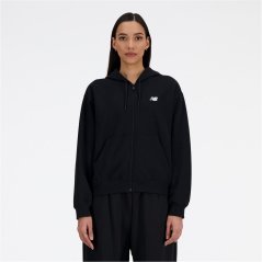 New Balance Women's French Terry Full-Zip Hoodie Black
