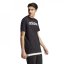 adidas Essentials Single Jersey Linear Embroidered Logo pánské tričko Black Linear