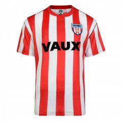 Score Draw Sunderland Home Shirt 1989/1990 Adults Red/White