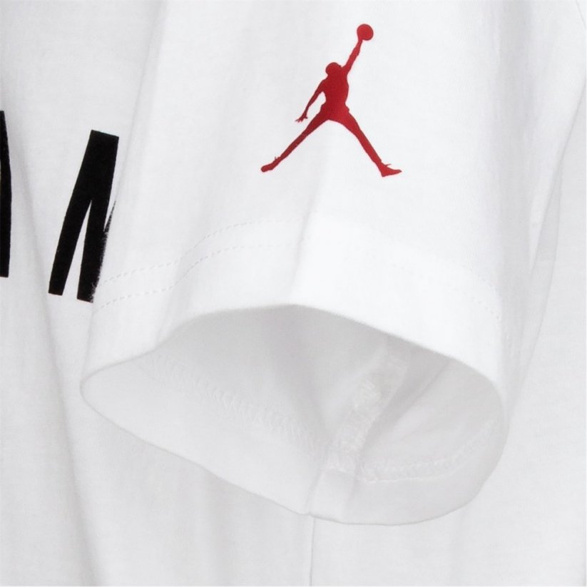 Air Jordan Longline Graphic T Shirt Junior Boys White JDBBrand