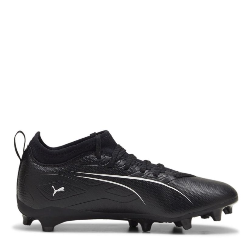 Puma Ultra Match Junior Firm Ground Football Boots Black/White