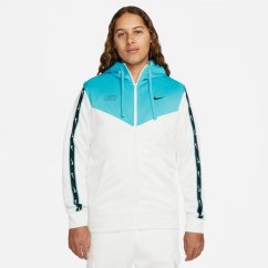 Nike Sportswear Repeat Men's Full-Zip Hoodie White/Blue