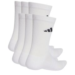 adidas Cushioned Sportswear Crew Socks 6-Pack Juniors White/Black