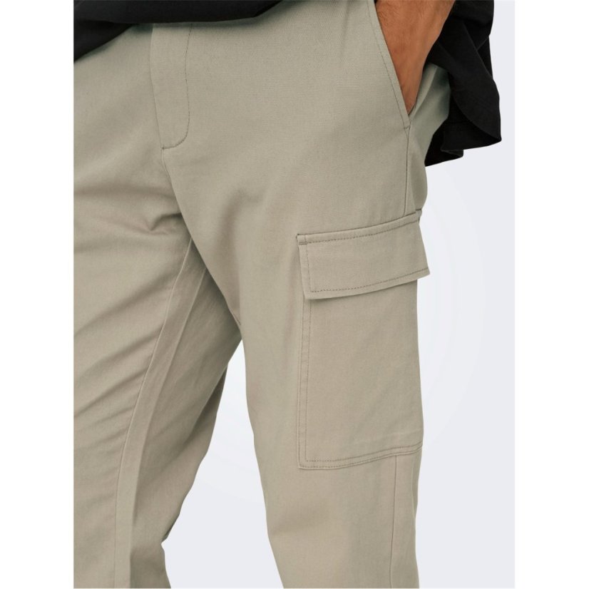 Only Men's Cargo Trousers Chinchilla