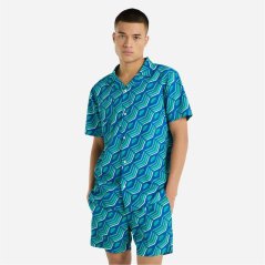 Umbro Printed Shirt Mens Qtzl Grn/Multi