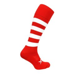 Atak Hooped Socks Junior Red/White