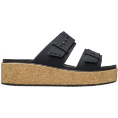 Crocs Women's Brklyn Cork Flat Sandals Black