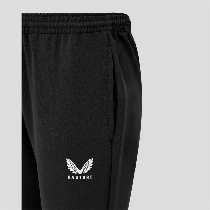 Castore Unisex Kids' Closed Hem Fleece Jogging Bottoms Caviar Black