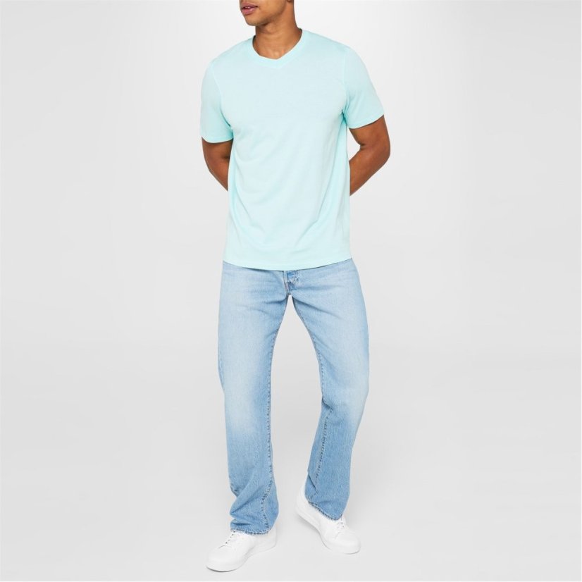 Donnay Three Pack V Neck pánské tričko LtBlue/Blue/DkB