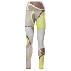 Reebok Bold High-Rise Leggings Womens Yellow Flare