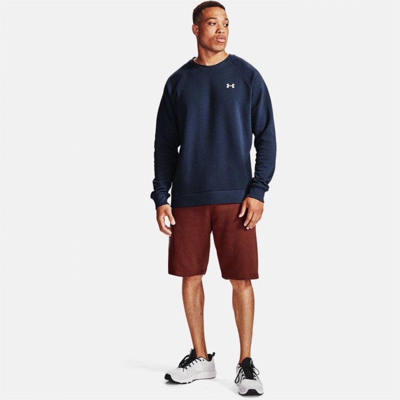 Under Armour Rival Fitted Crew Sweater Mens Midnight Navy