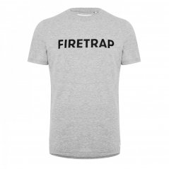 Firetrap Large Logo pánske tričko Grey Marl