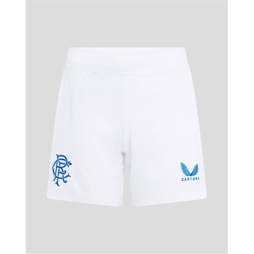 Castore Rangers Home Shorts 2024 2025 Womens White/Blue