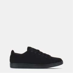 Lonsdale Leyton Leather Trainers Mens Black Nu