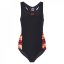 Slazenger Splice Racerback Swimsuit Womens Black/Orange