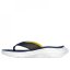 Skechers Kpu Padded Strap Vapor Foam Sandal Flat Sandals Mens Navy/Yellow
