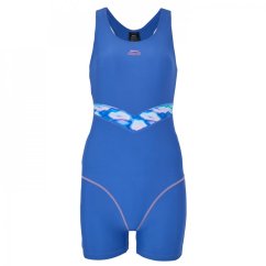 Slazenger Splice Boyleg Swimsuit Womens Blue/Purple