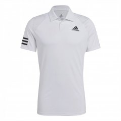 adidas Club 3 Stripe pánske polo tričko White/Black