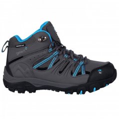 Gelert Horizon Mid Waterproof Childrens Walking Boots Charcoal/Blue