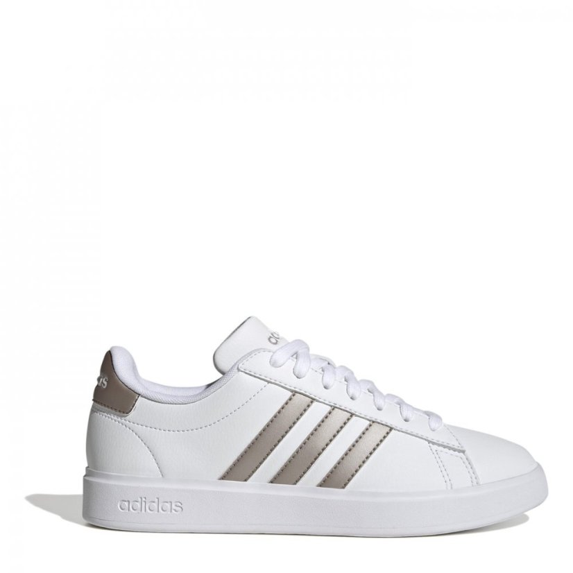 adidas Womens Grand Court Sneakers Wht/Platin