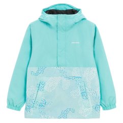 Karrimor Kids' Half Zip Windproof Hooded Long Sleeve Padded Softshell Jacket Blue/Printing