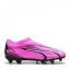 Puma Ultra Match Laceless Junior Firm Ground Football Boots Pink/White/Blk